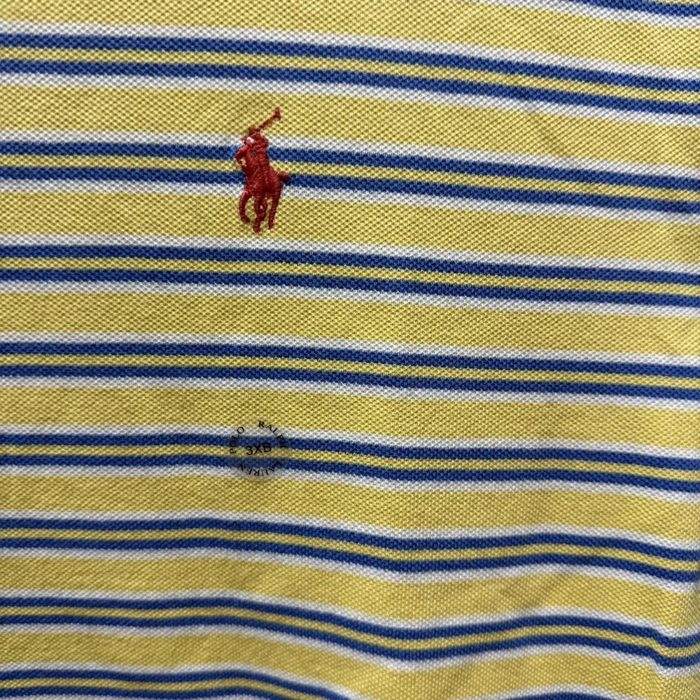 Vintage Polo Ralph Lauren Shirt‎ Size 3XB Blue Yellow Stripe NEW WITH TAGS